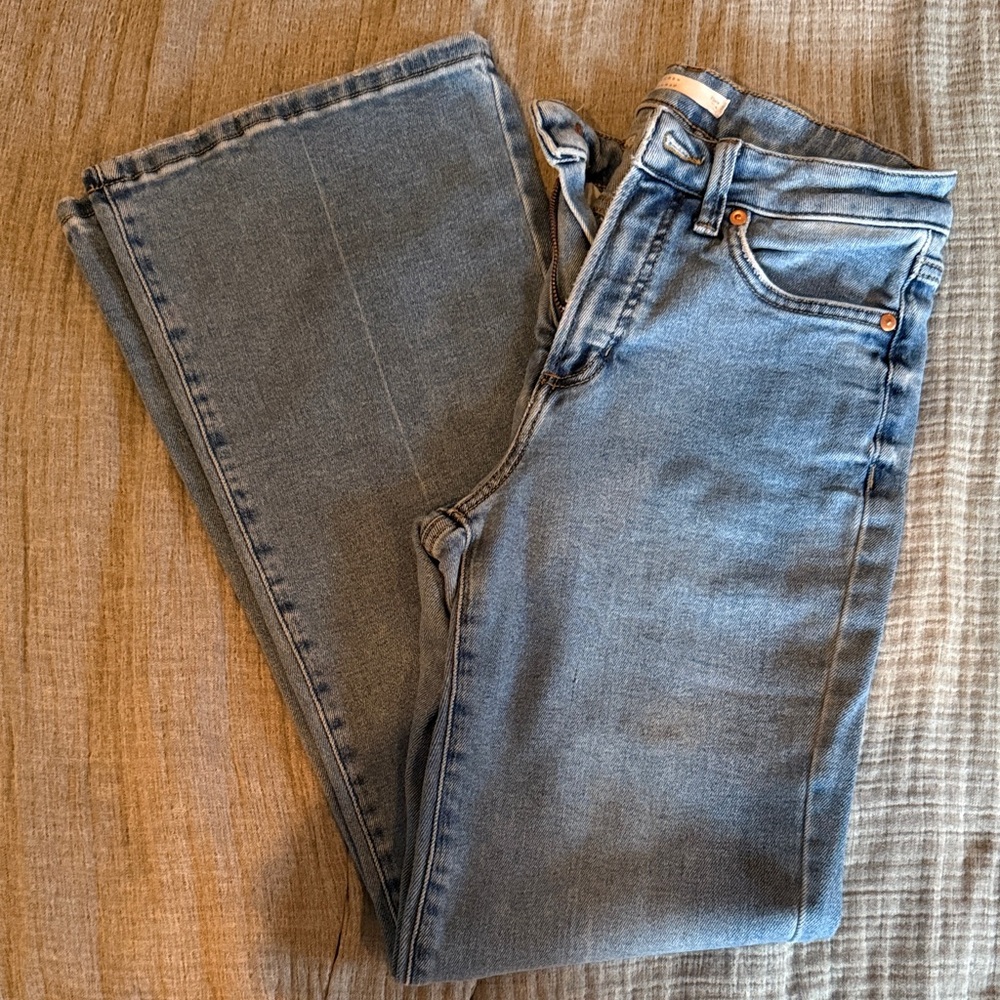 LC Lauren Conrad Light Blue Flare Leg Jeans